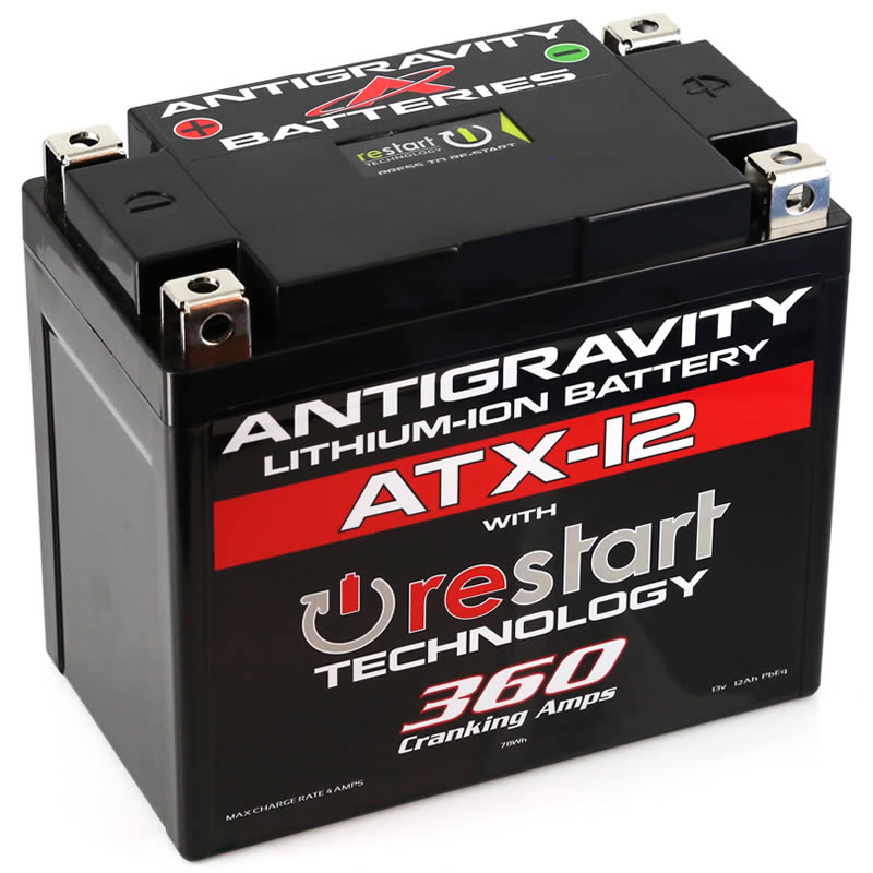 ATX-12-RS Lithium Motorsports Battery with RE-START